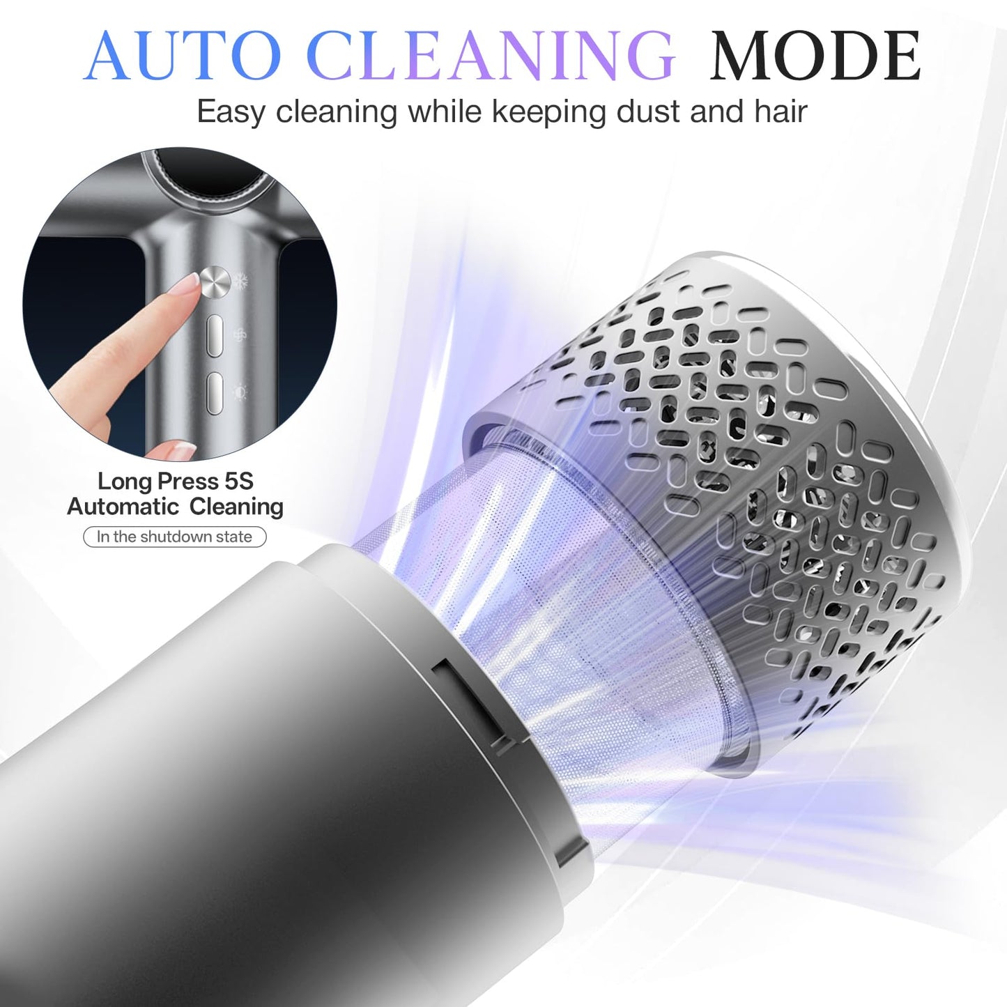High-Speed Ionic Hair Dryer with Diffuser,160,000 RPM Professional Brushless Motor Blow Dryer,Fast Drying Without Damage,500M Negative Ions,Lightweight Travel Design (Low Noise, Salon Quality)