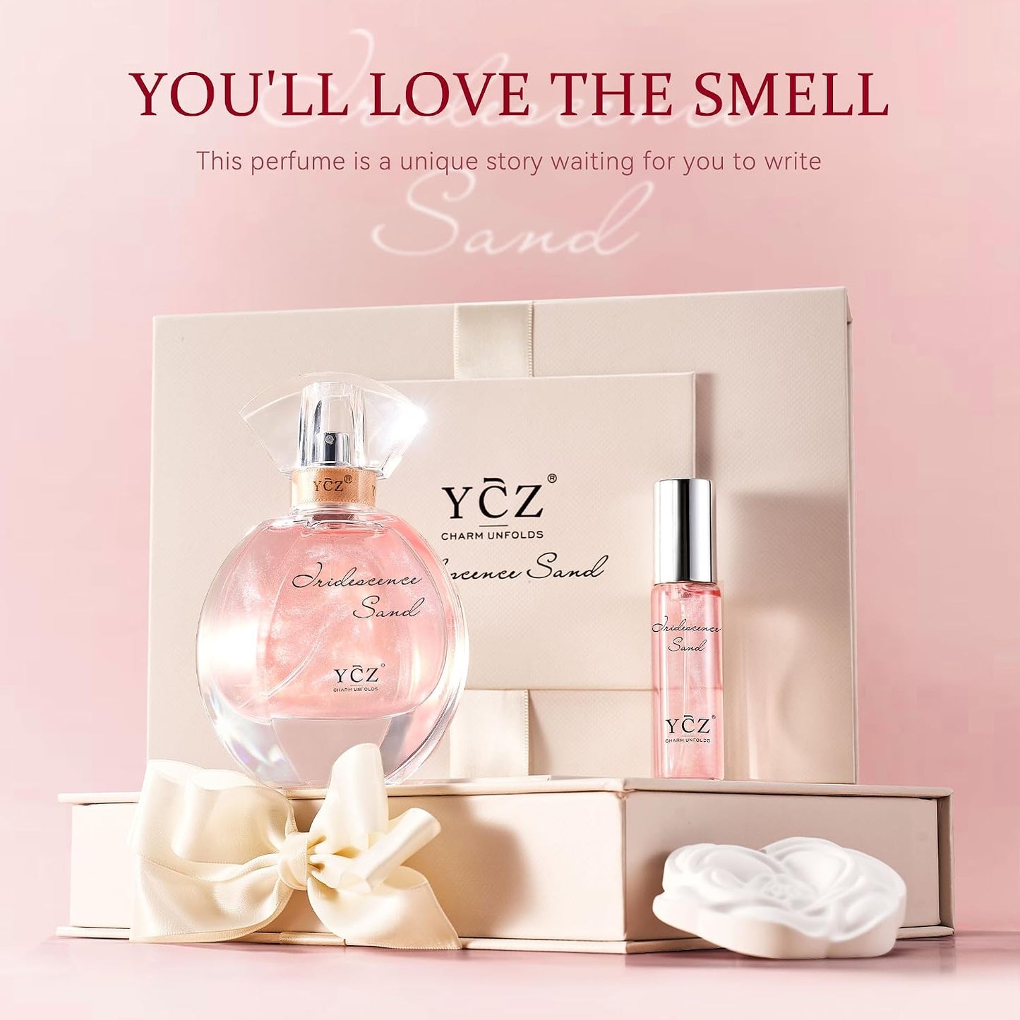 Golden Sands Women's Perfume Gift Set - 3-Piece Floral Oriental Fragrance with Grapefruit & Rose Notes | Elegant Gift Box, Long-Lasting Sillage