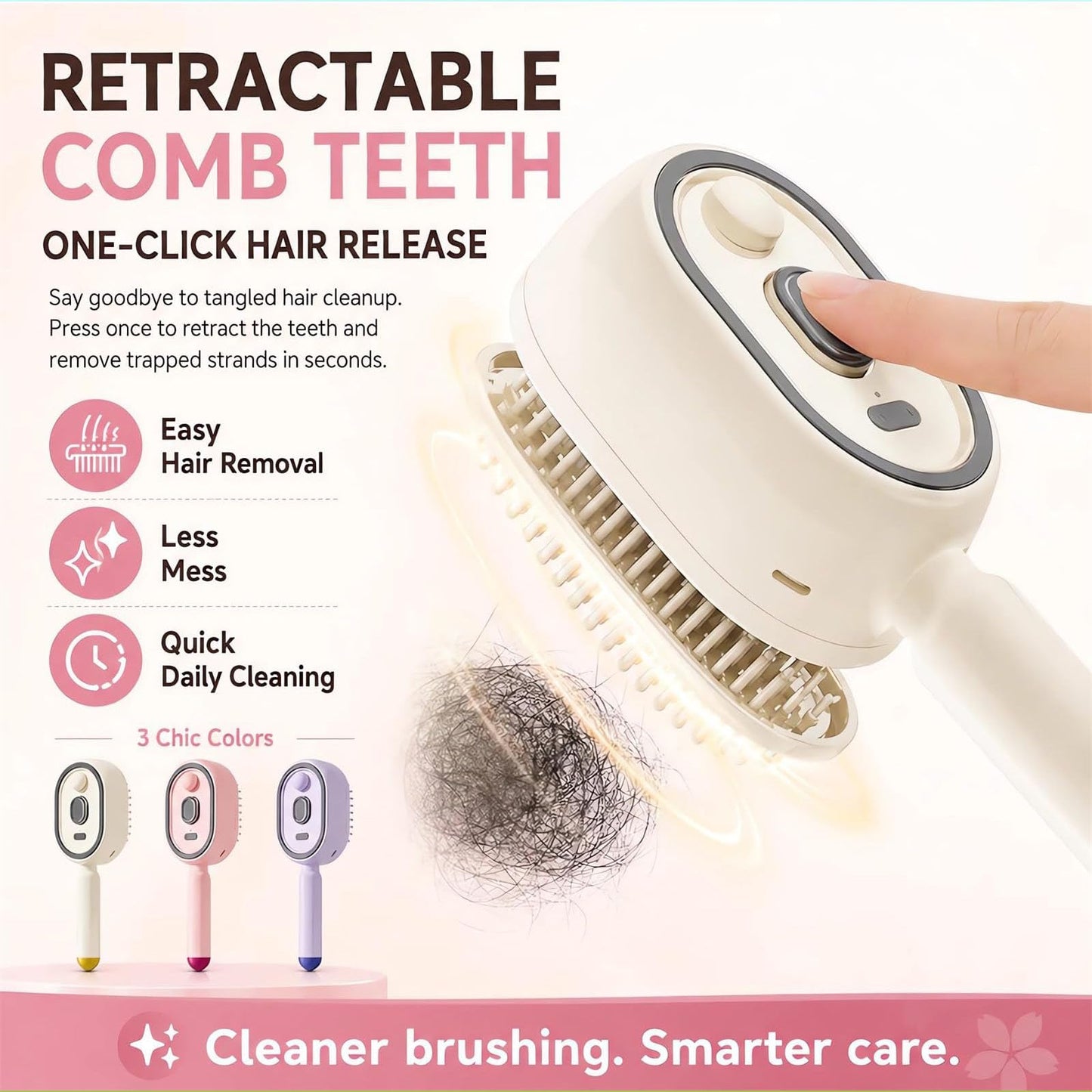 Suerteyay Hair Brush, Electric Spray Air Cushion Massage Comb, Self-Cleaning Anti-Tangle Hair Brush With Essential Oil Mis, Rechargeable Detangling Electric Steam Brushs(Pink)