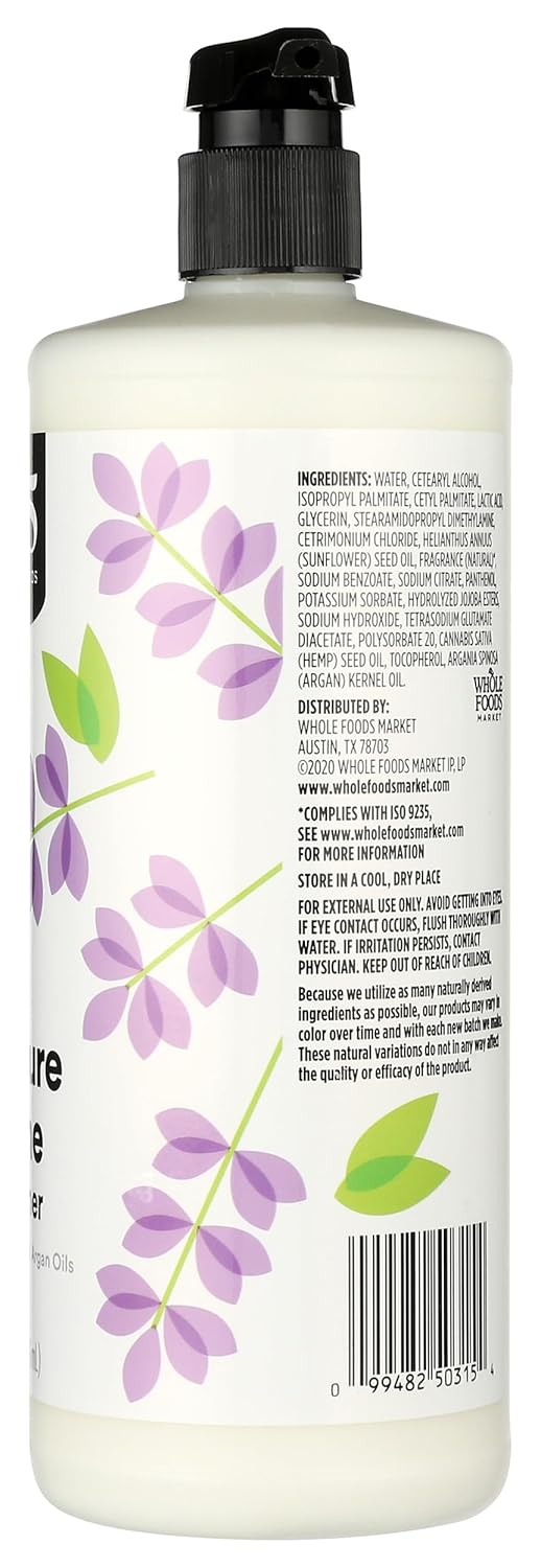Moisture & Shine Conditioner - Hemp Seed & Argan Oil, Lavender Scent | 32 Fl Oz