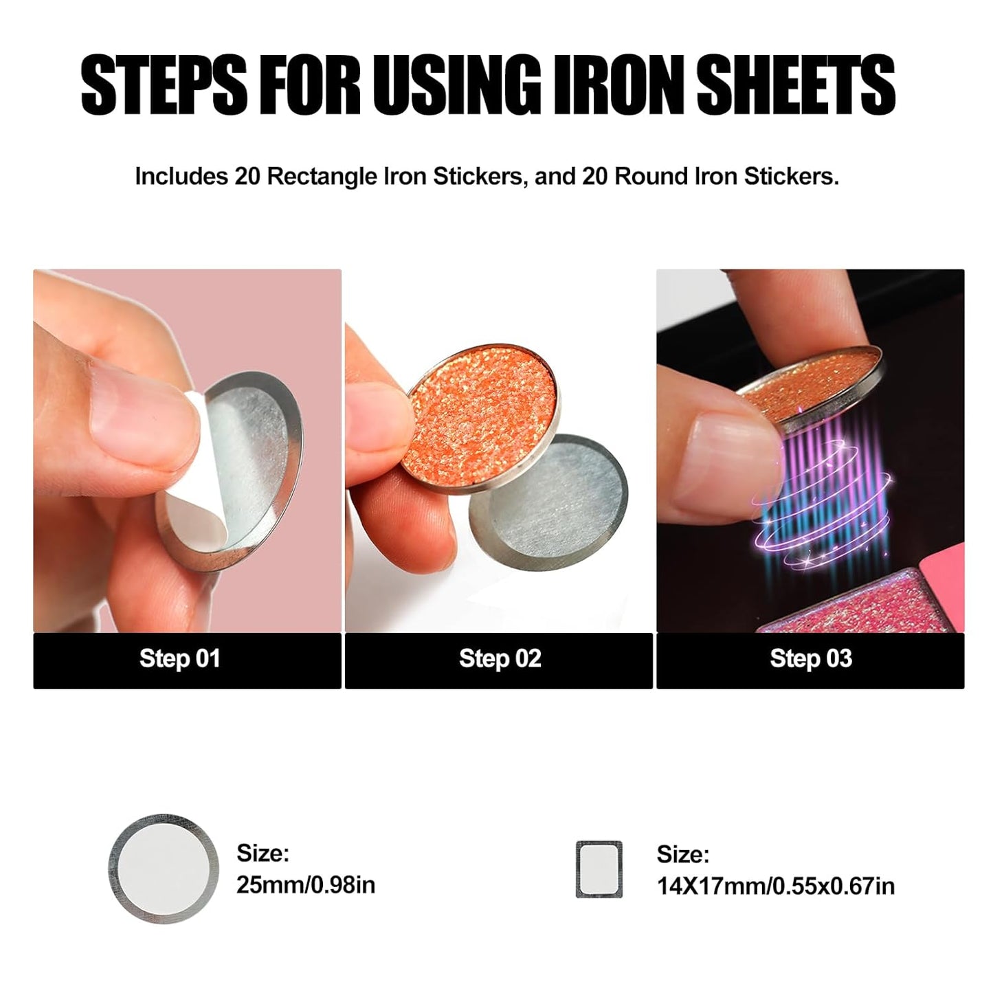 Magnetic Makeup Palette - Empty 18-Pan & 9-Pan for Travel | Includes Spatula & Metal Stickers
