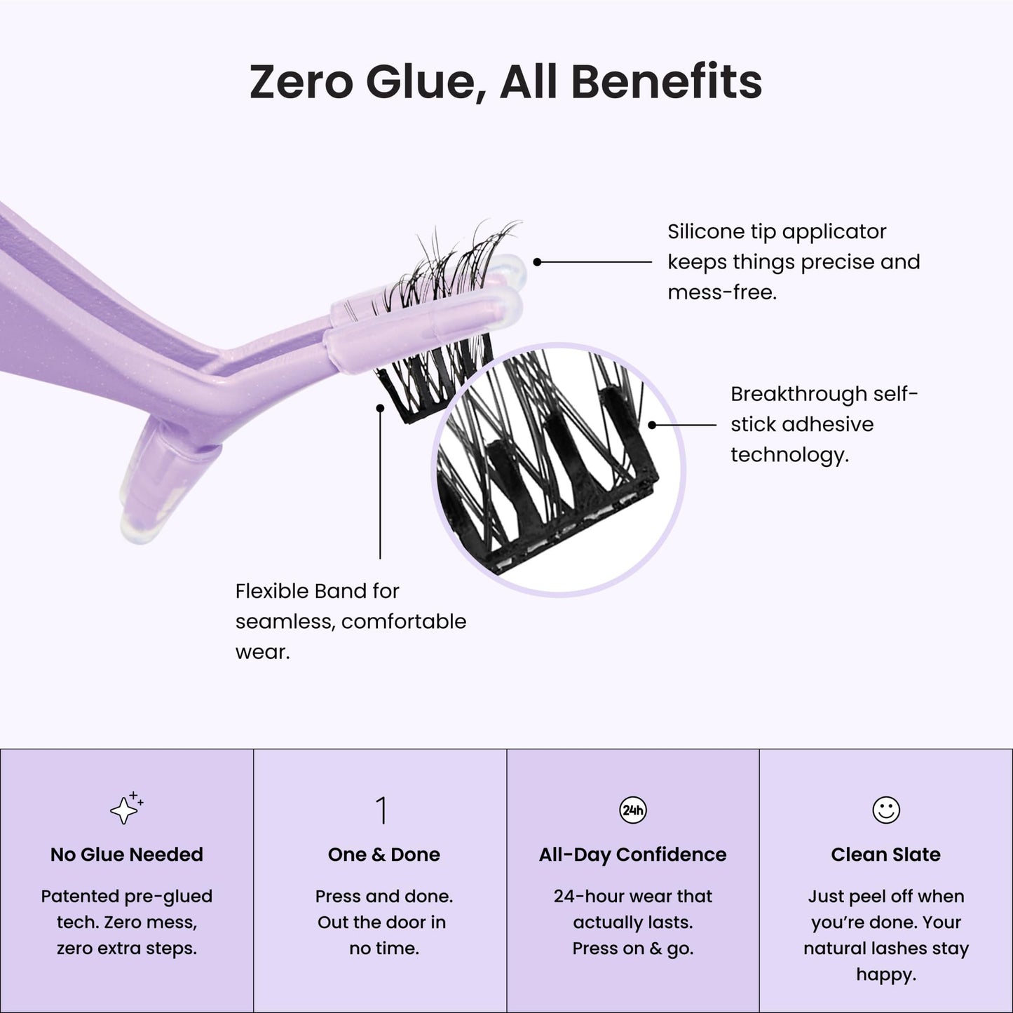 Kiss Impress False Eyelashes, Lash Clusters, Cluster Multipack, 'Classic Volume', 8mm-14mm, Includes 50 Pre-Glued Clusters, Contact Lens Friendly, Easy to Apply, Reusable Strip Lashes
