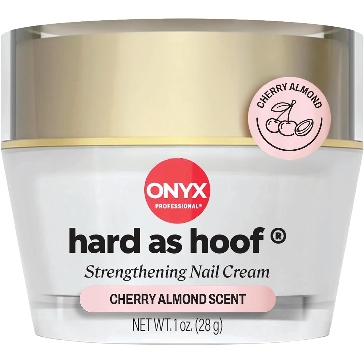 Onyx Nail Strengthening Cream - Hard as Hoof Cherry Almond Scent | 1 oz Cuticle & Nail Growth Treatment