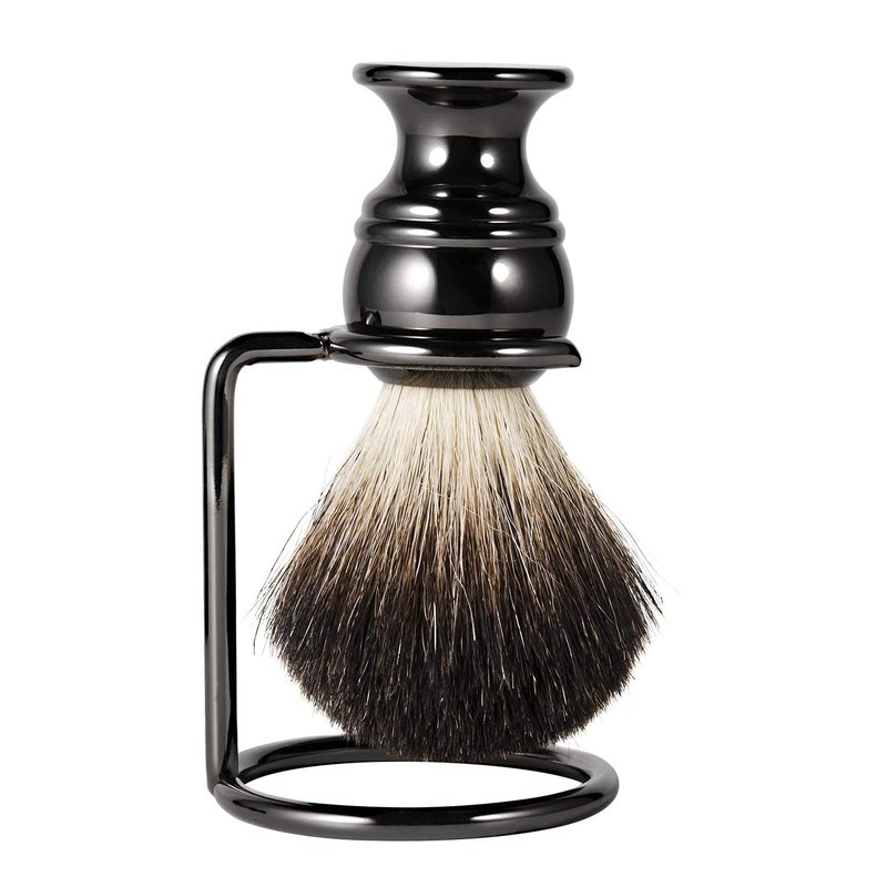 Grandslam Shave Brush Stand Stainless Steel for Badger Shaving Brushes Holder Height 2.8inch/7cm Space Saver
