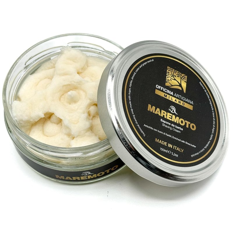 The Goodfellla's Smile, Officina Artigiana Shaving Soap with 5 Antioxiidant oils and Shea Butter, Made in Italy, 150 ml