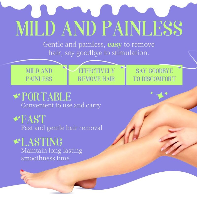 Body Hair Removal Cream with Spatula Applicator, Hydratology Facial Hair Remover and Calming Cream for Women, Gentle Formula - 100ML