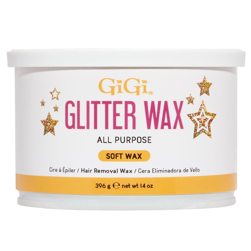 GiGi Glitter Wax – All-Purpose Soft Wax for Hair Removal, Gentle Formula for Face & Body, Ideal for Sensitive Skin, 14 oz