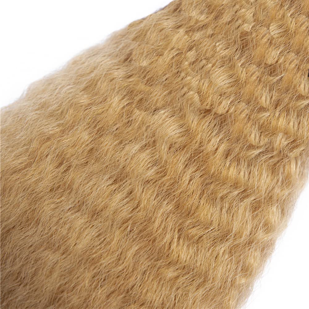 26 28 30 Inch Honey Blonde Bundles Color #27 Kinky Straight Human Hair Extensions Brazilian Virgin Hair 3 Bundles Hair Weave