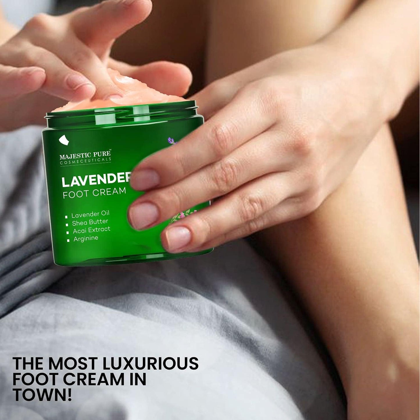 Lavender Oil Foot Cream - Moisturizing Warming Treatment for Calluses, Dry Cracked Feet & Hands | 8 oz