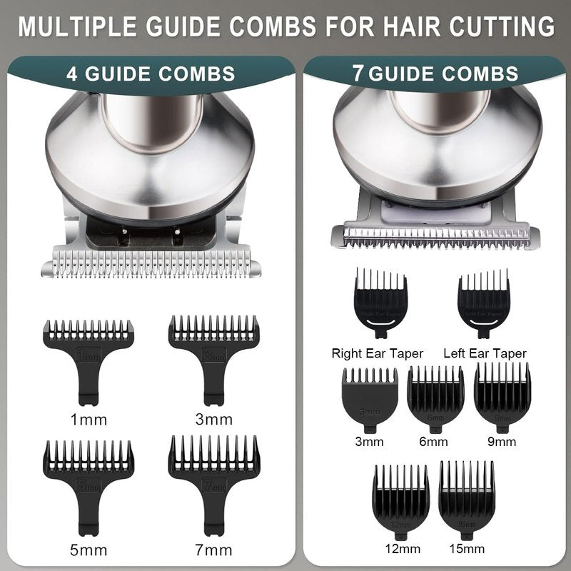 Hatteker Beard Trimmer for Men, Waterproof Hair Trimmer Electric Razor, Cordless Hair Clippers Shavers for Men, Shaving Kit for Nose Mustache Body Facial, Beard Grooming Kit Fathers Gifts for Dad