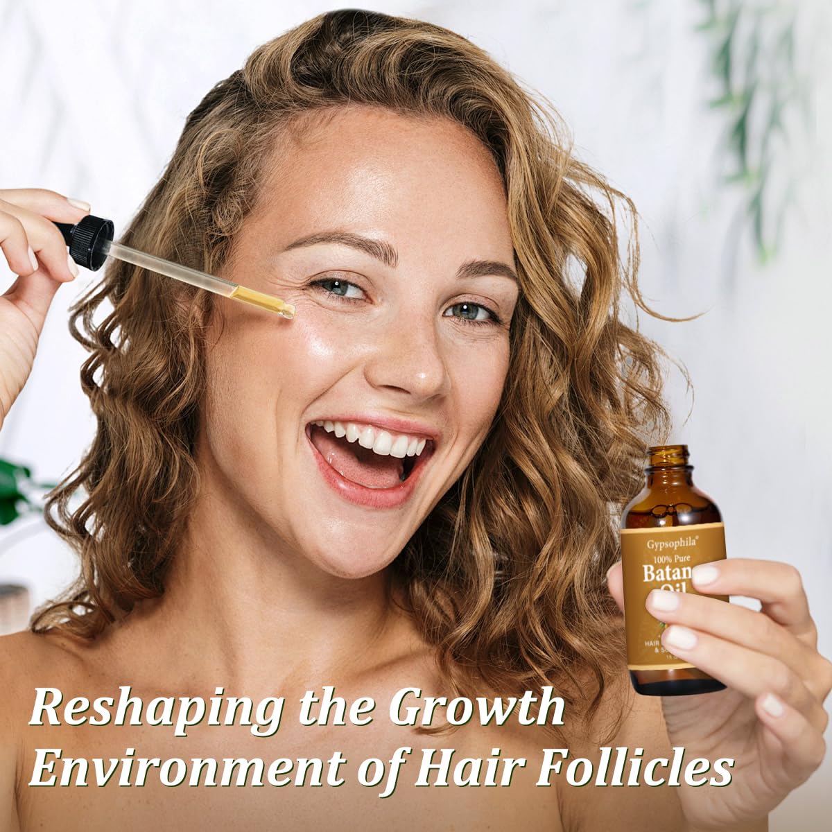 Gypsophila Batana Oil for Hair Growth -100% Pure Natural Hair Growth Oil,Nourishes The Scalp, Eliminates Split Ends, Reduce Hair Loss & Detox Your Scalp (1 Fl Oz) for All Hair Types