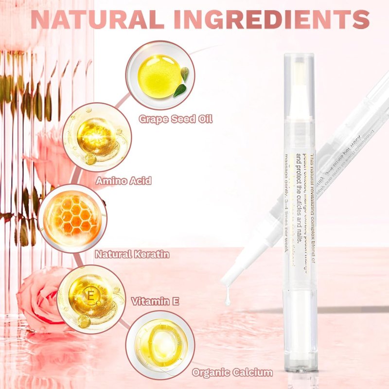 Cuticle Oil Pens - 2PCS Nail Care Revitalizer with Soft Brush | Aloe & Jasmine Flavor