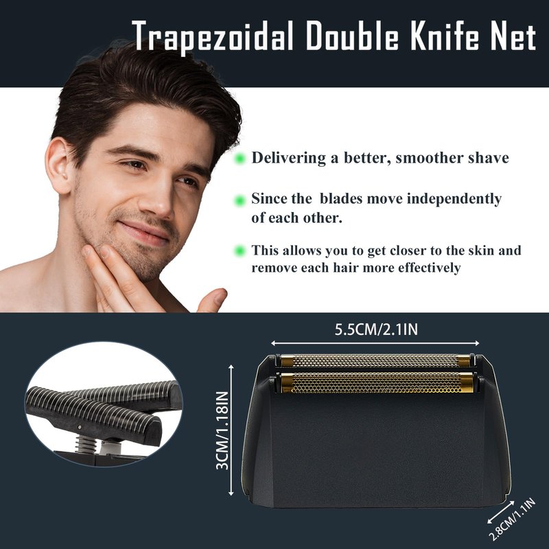 Shaver Foil Head Cutter Bar Replacement,Compatible with Wahl 5 Star Series Vanish Shaver 8173-700,High Performance Shaving Accessorie, Black (1 Pack)