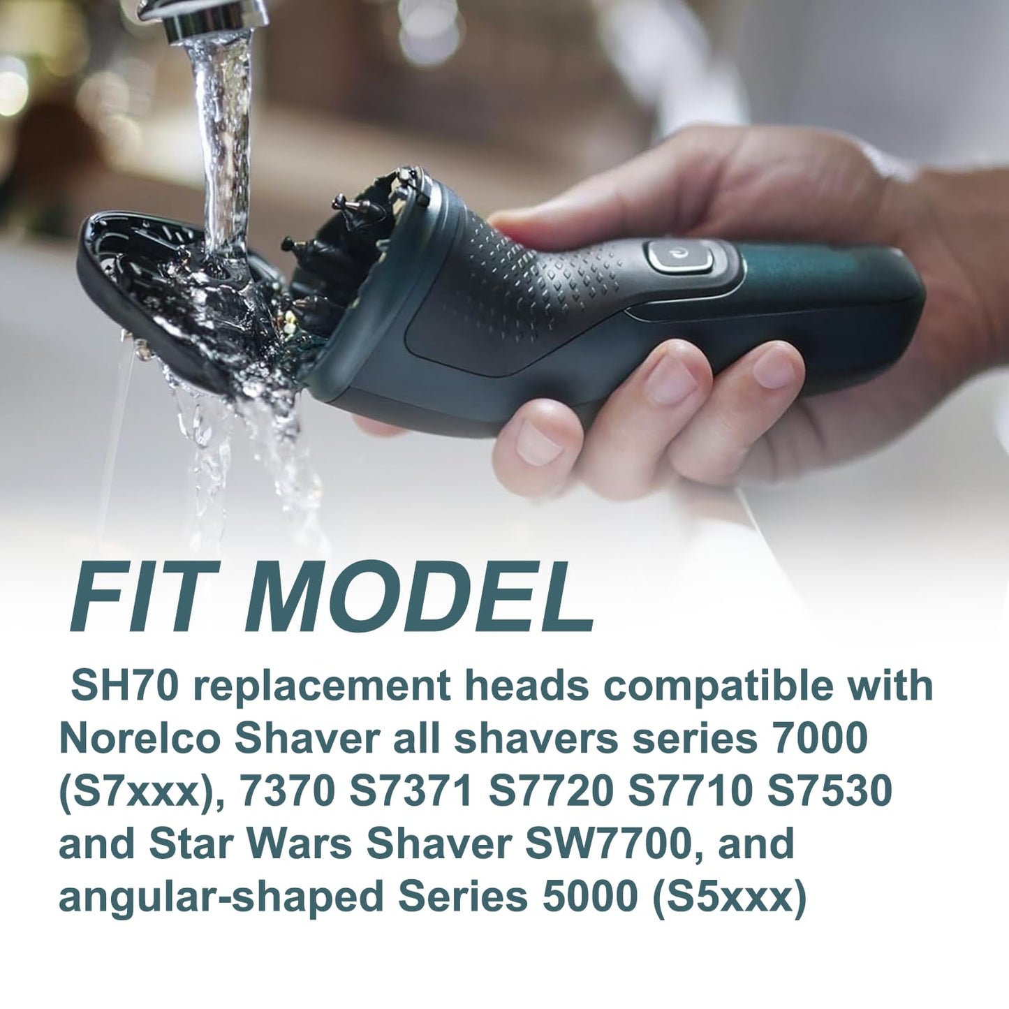 9 Packs SH70 Replacement Heads Compatible with P-hilips Norelco Series 7000 Replacement Heads,Electric Shaver Blades & Cutters Compatible with Series 7000, AquaTouch, PowerTouch Shavers