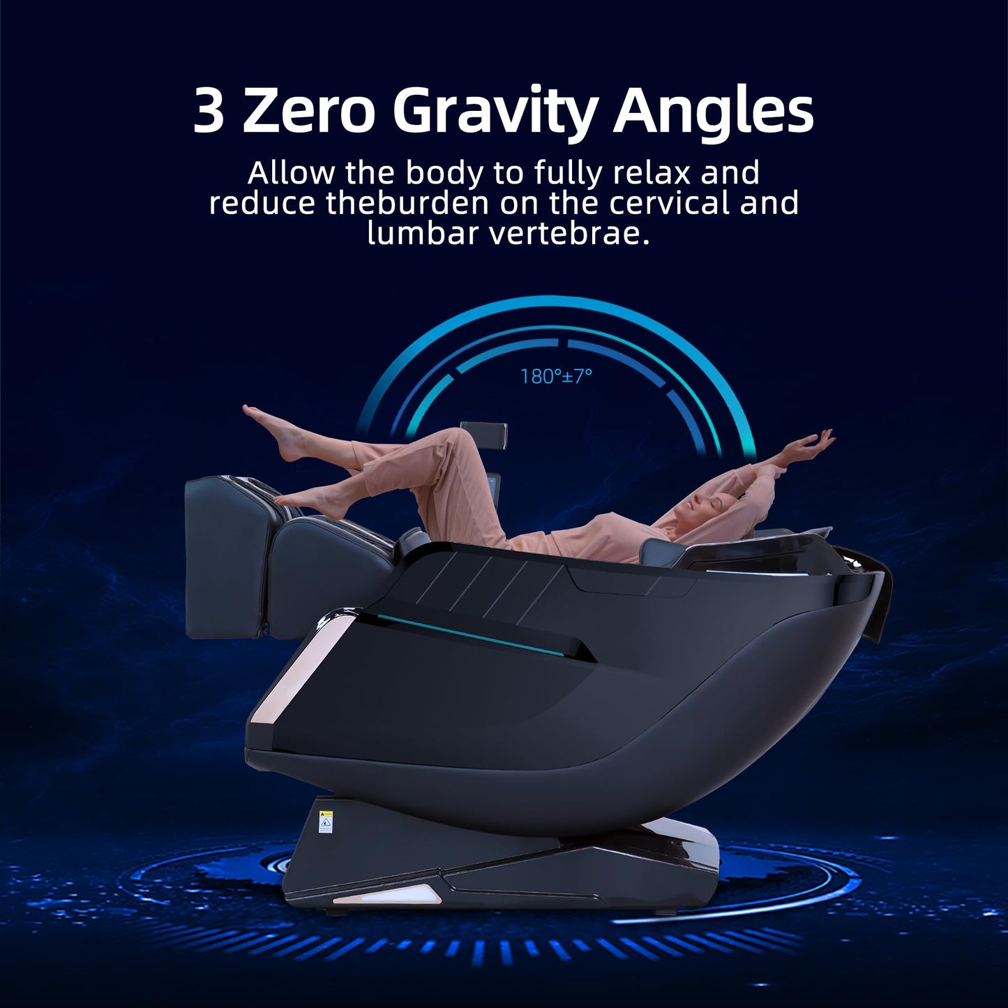 4D Massage Chairs Full Body 57" SL-Track Zero Gravity Massage Chair Recliner Shiatsu with Heat, AI Voice Control, Foot Roller & 3-Zone Heating - Home Electric Massager for Mom/Wife/Dad/Home Office