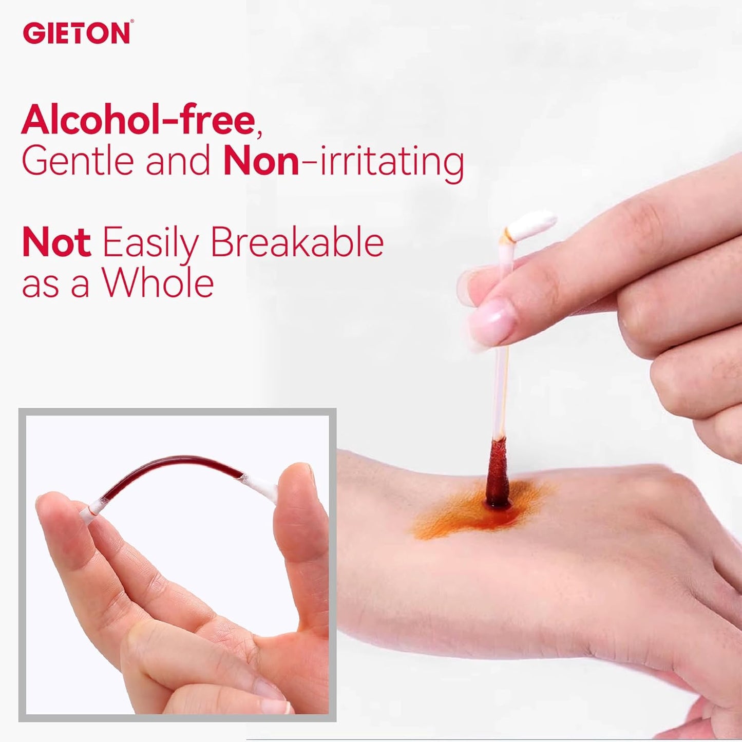 Povidone Iodine Swabs - 100-Count Disposable Cotton Swabs for Wound Care | Gentle Emergency Care for All Ages