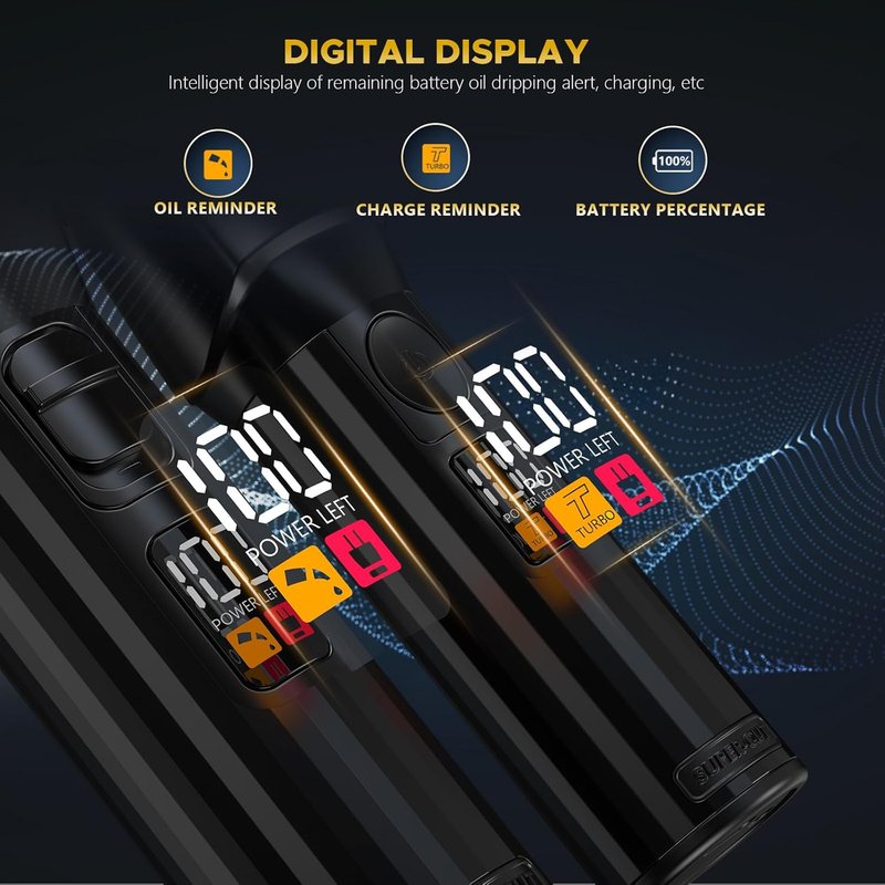 Cordless Hair Clippers for Men - Rechargeable Beard Trimmer Kit with LED Display | Black