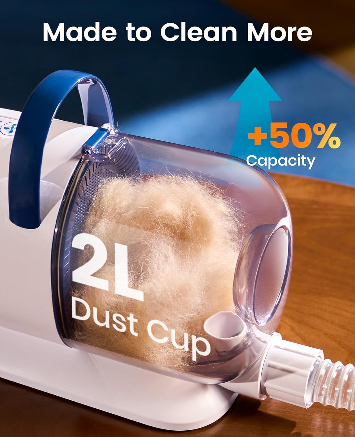 Dog Grooming Vacuum Kit - 15000Pa Pet Hair Removal with Clippers & Nail Grinder | Quiet ≤ 59dB, 2L Canister