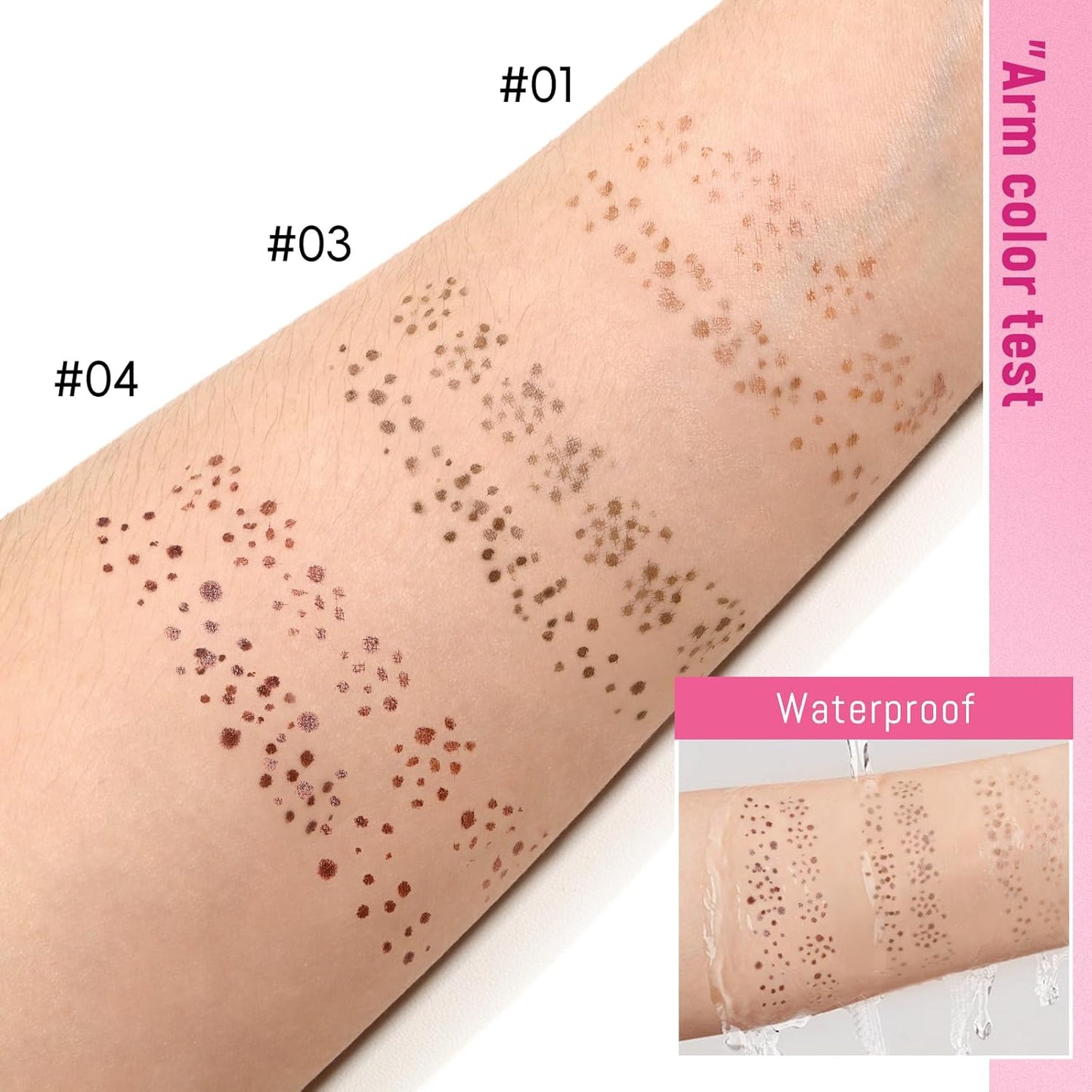 HOSAILY 2-in-1 Freckle Stamp Pen - Waterproof Long-Lasting Magic Marker for Natural Faux Freckles | Dark Brown