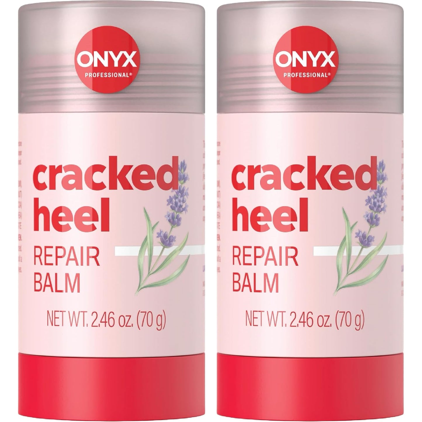 Onyx Cracked Heel Repair Balm Stick - Moisturizing Treatment for Dry Feet | Citrus Scent, 2-Pack