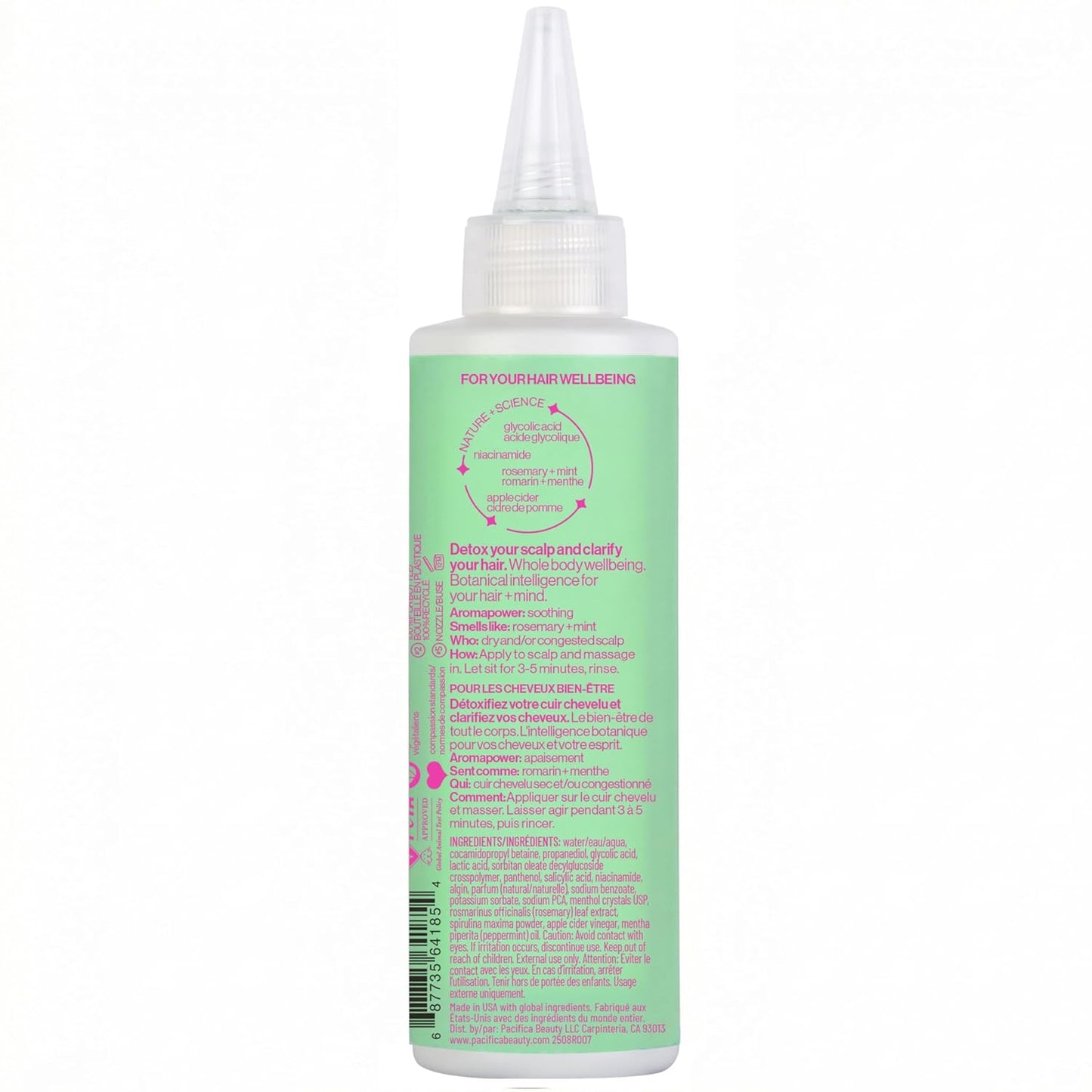 Pacifica Scalp Detox Tonic - Exfoliating Scalp Treatment with Glycolic & Salicylic Acid | 5 oz
