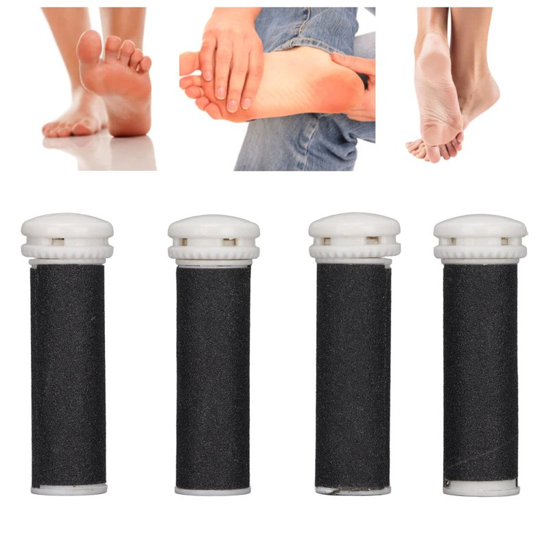 4pcs Replacement Roller Electric Foot File Grinding Tool Replacement Head Reusable Electric Pedicure Accessories for Feet Pedicure Tool