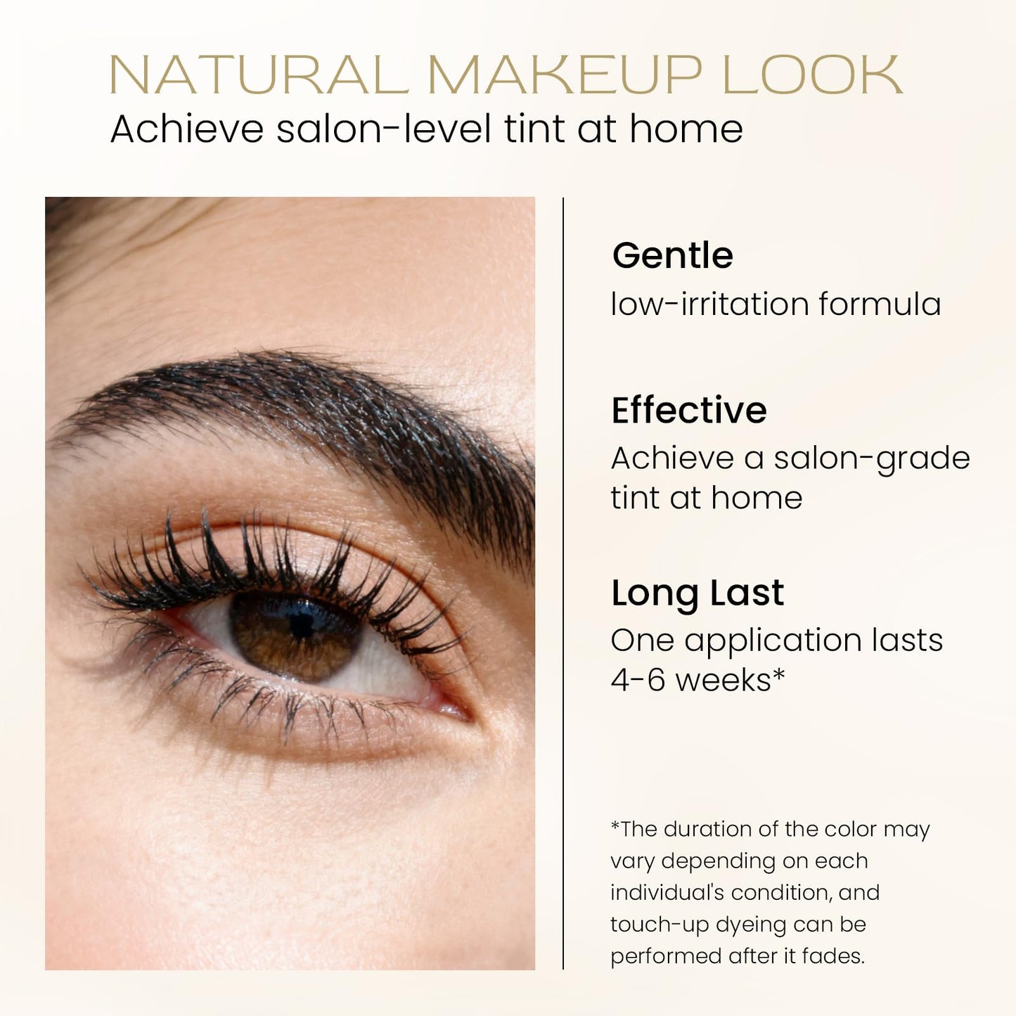 Libeauty Lash Color Kit - Black Eyelash & Eyebrow Coloring, Natural Results Lasts Up to 4 Weeks, Easy DIY Use for Salon & Home, Gentle Formula 10ml