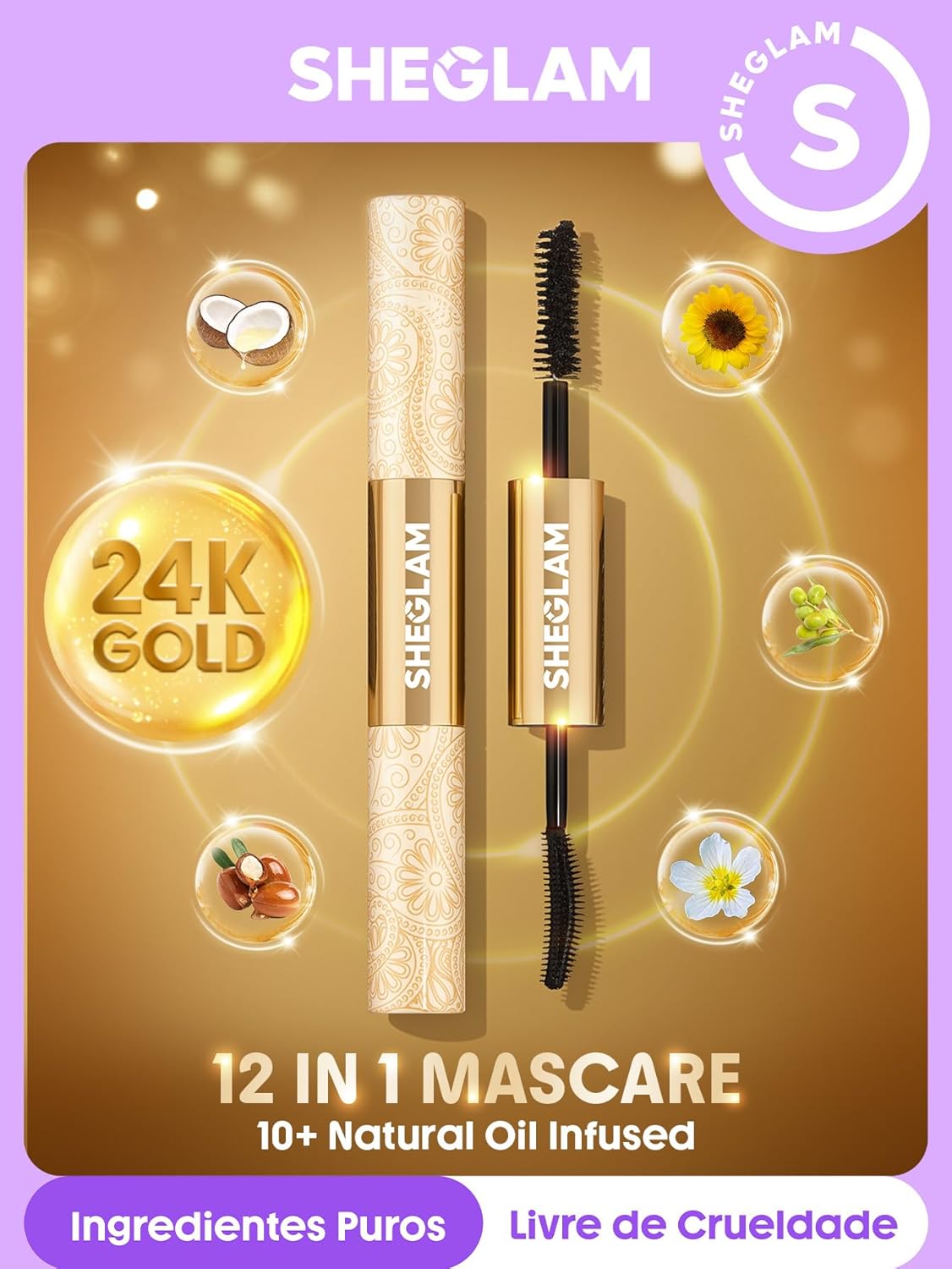 All-In-One 24K Multi-Effect Volume Mascara - Long-Lasting Definition & Rich Color