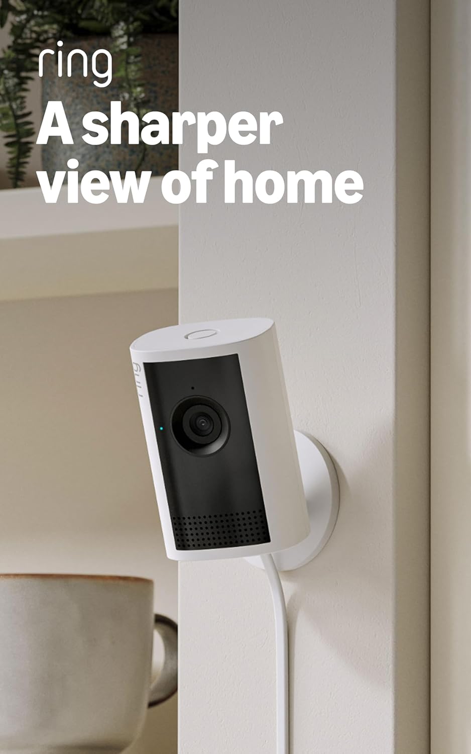 Indoor Security Camera - 2K Video Quality, 4x Zoom & Low-Light Vision | Black