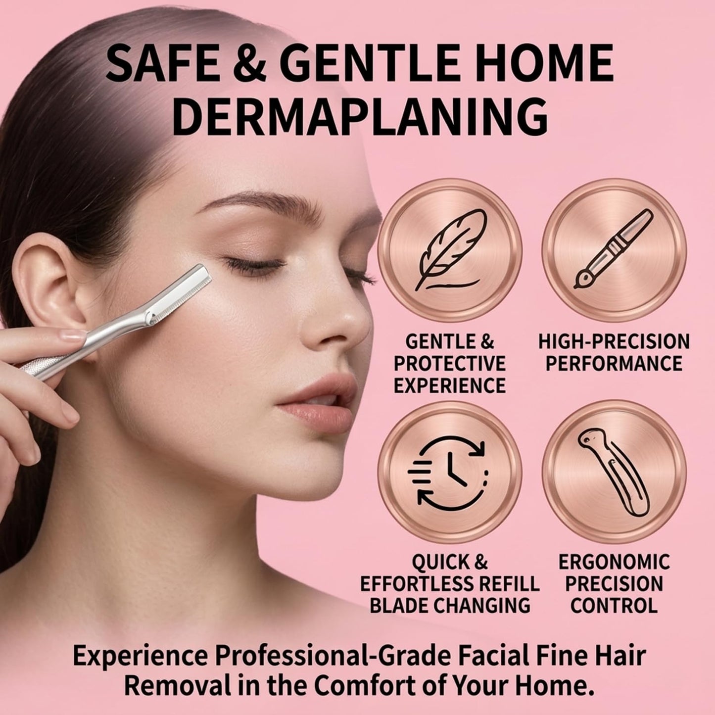 20Pack Compatible with Tweezerman Facial Razor Refills,Replacement Blades Compatible with Tweezerman Dermaplane Refills.