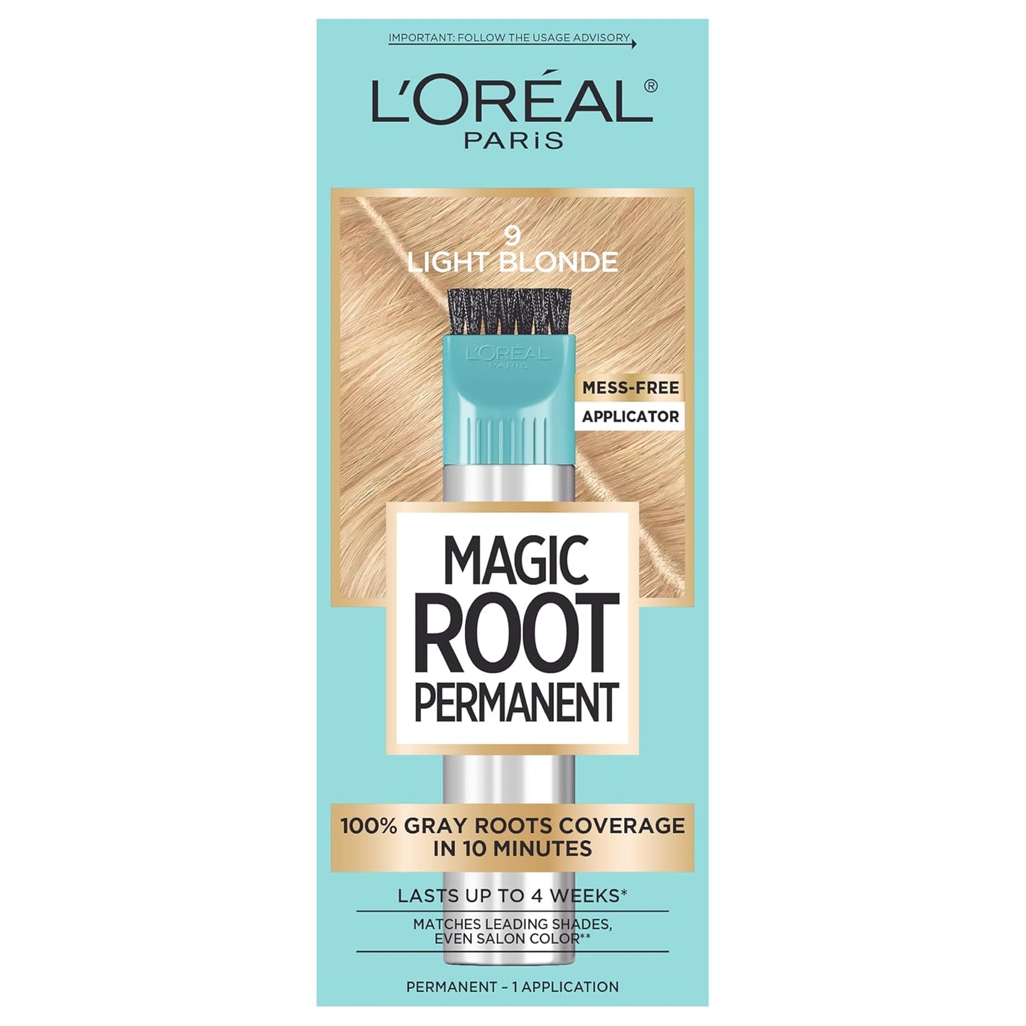 L'Oreal Paris Magic Root Hair Color Kit - 100% Gray Coverage in 10 Minutes | 2 Black Shades (2 Count)