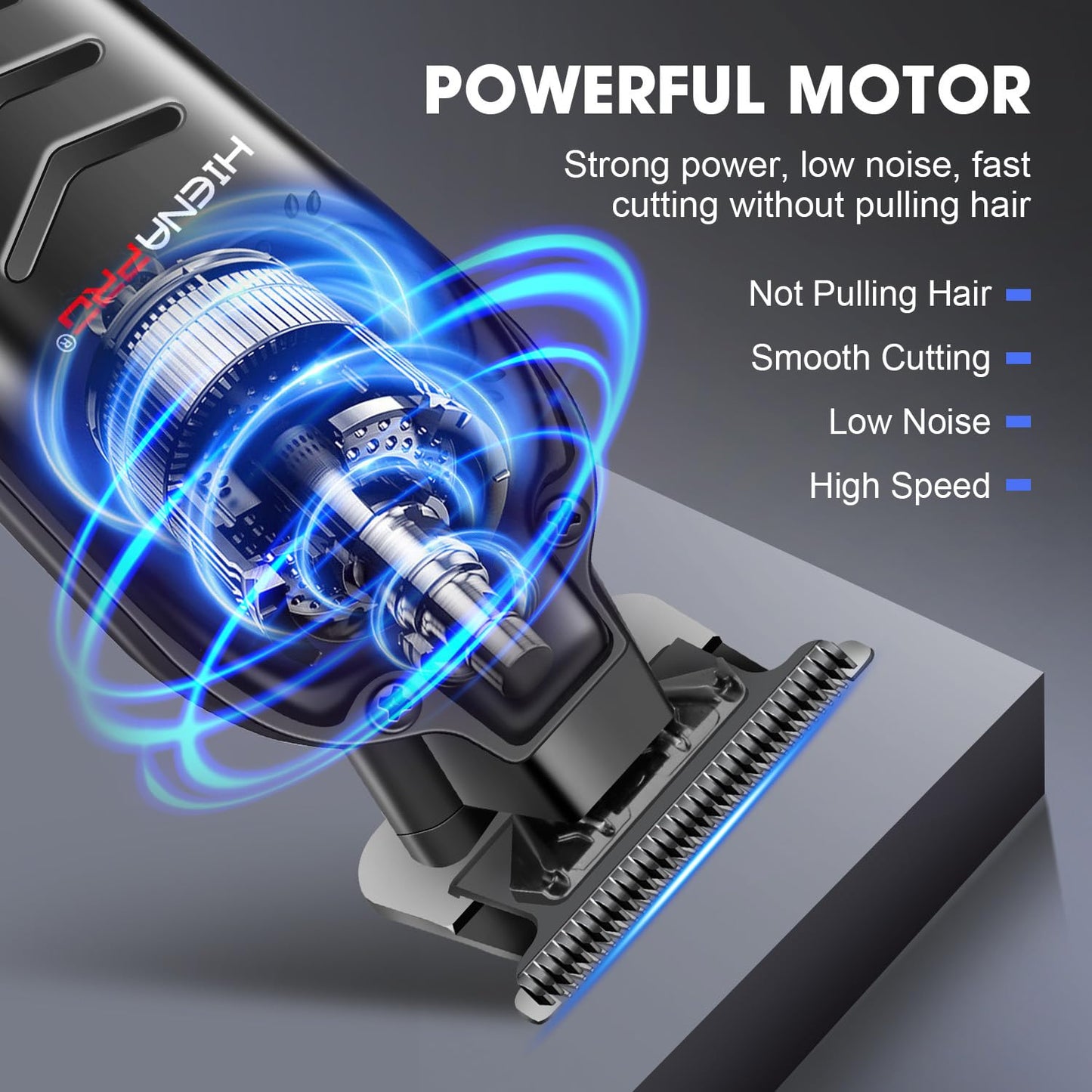 HIENA PRO Professional Hair Beard Trimmer for Men Hair Clippers for Barber with T Blade, Cordless Clippers for Hair Cutting Rechargeable Barber Clippers