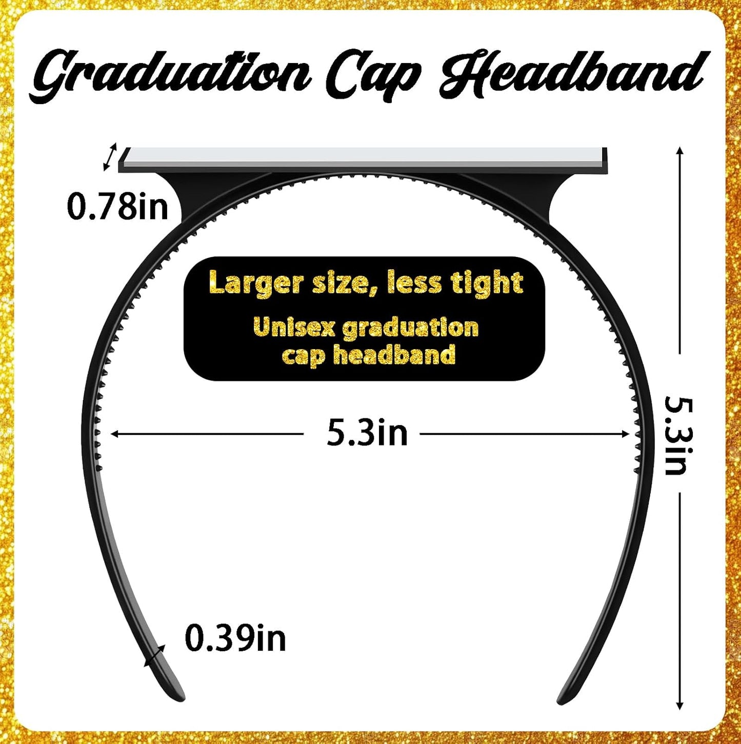 Graduation Cap Headband Insert - Secure Fit for Women & Students | Keeps Hairstyle Intact