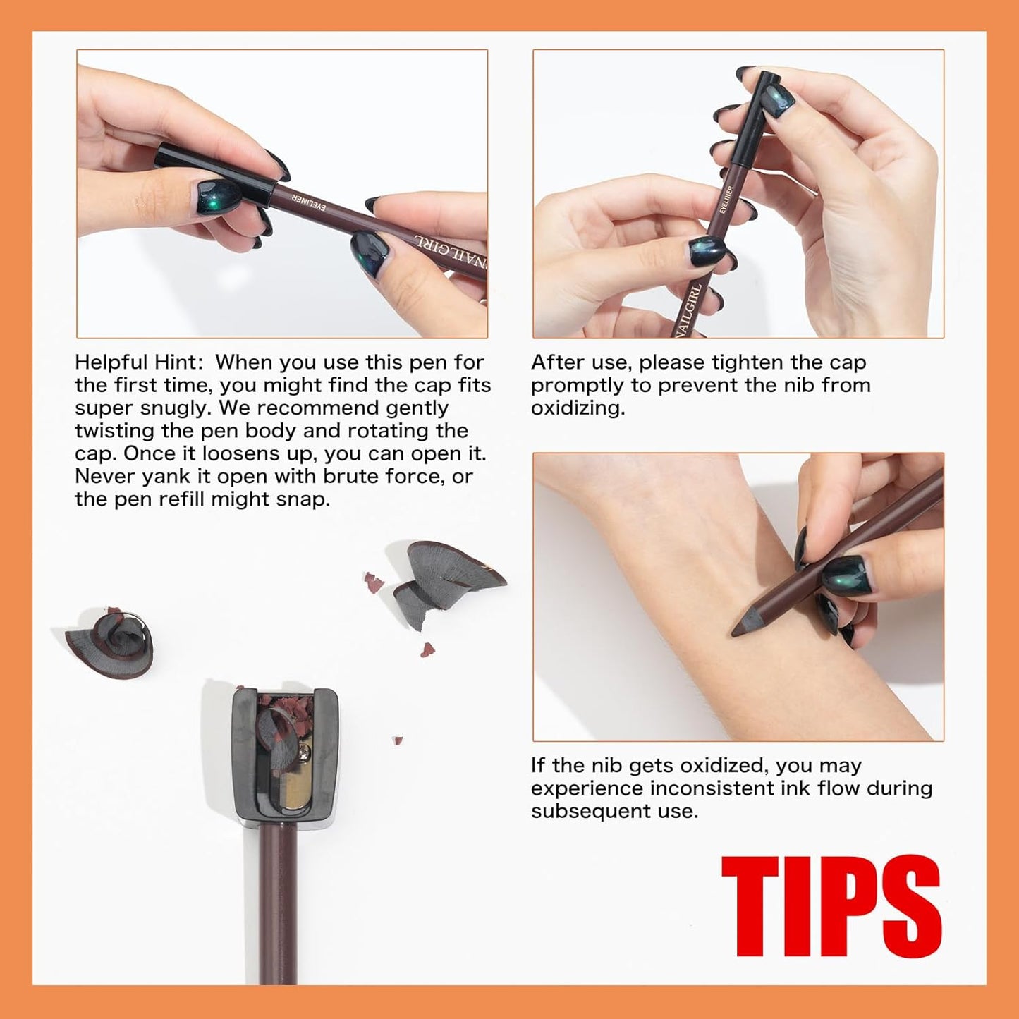 Chocolate Eyeliner Pencil - 24HR Waterproof, Smudge-Proof & Creamy Glide | Vegan, Sensitive Eye Safe