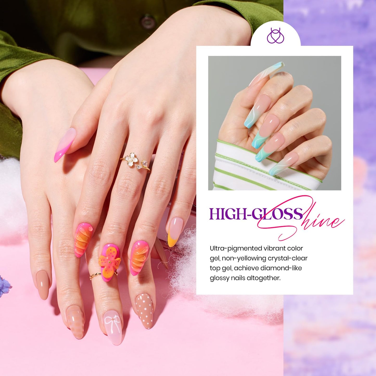 Beetles Gel Nail Polish Set - 32 Colors Summer Orange Red White Blue Purple Nude Black Brown Green Gel Polish, UV LED Soak Off Nail Kit with Base and Top Coat All Season Gift for Women