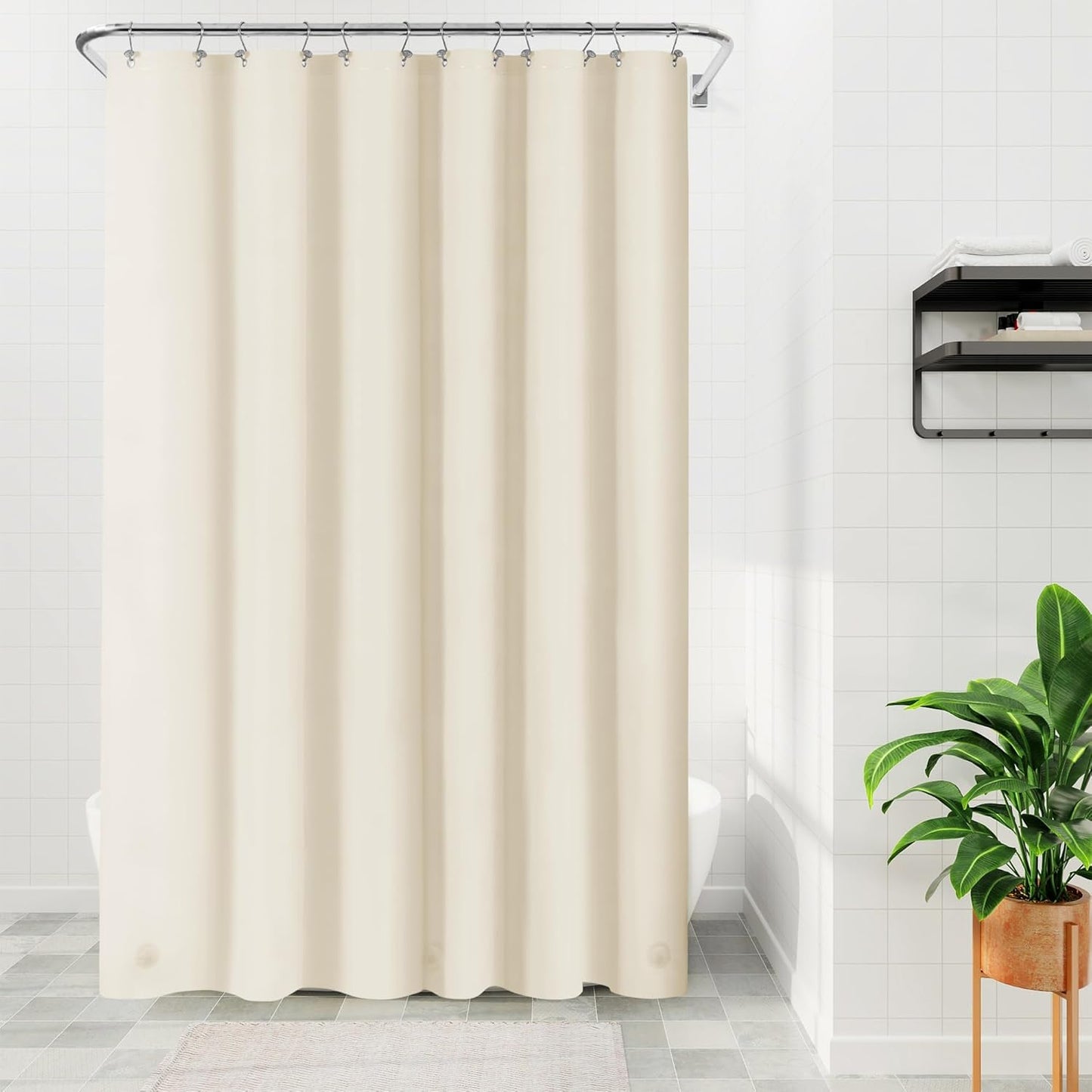 Clear Plastic Shower Liner - Premium Waterproof PEVA Curtain with Rustproof Grommets & 3 Magnets | Standard Size