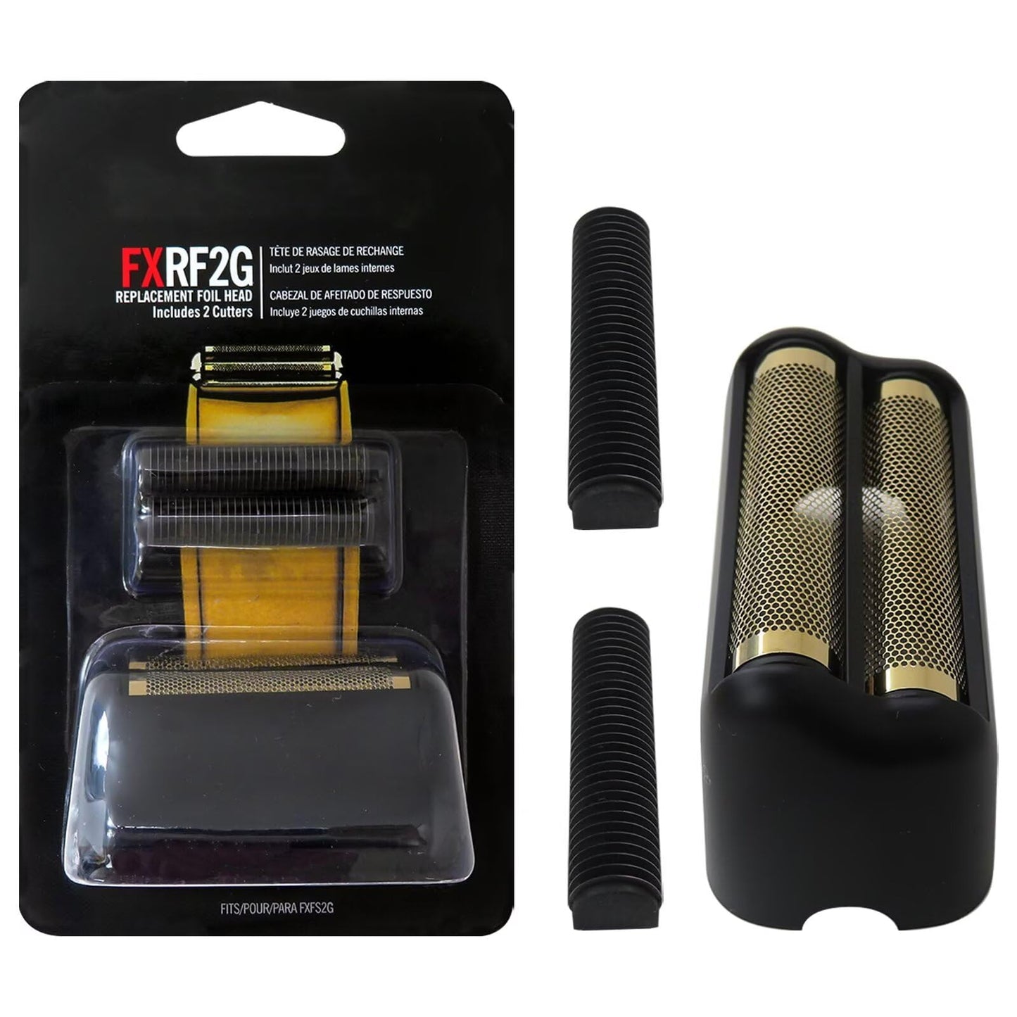 Replacement for Babyliss Pro Foil Double Foil Head Fits for FoilFX02 Shaver FXRF2S 1 x 0.25 x 4 inches 0.18 ounces FXRF2RG Matte Black