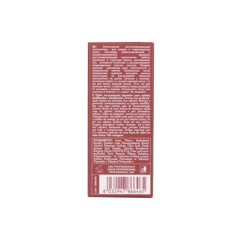Fanola Botugen Restructuring Filler - Keratin & Hyaluronic Acid Hair Repair Treatment | Sulfate & Paraben-Free, 5 Fl Oz