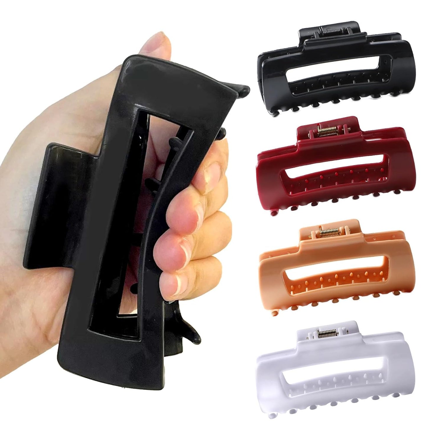 Soft Cloud Hair Clips for Women - 4Pcs Colorful Silicone Hair Claw | Strong Hold for Thick or Thin Hair