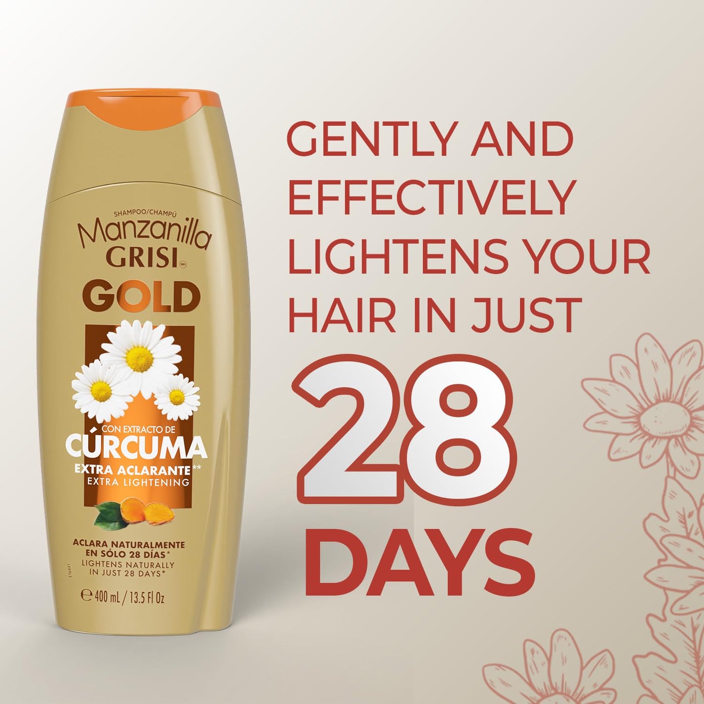Grisi Manzanilla Gold Extra Lightening Shampoo - Chamomile & Turmeric for Brighter, Soft Hair | 13.5 Fl Oz | 2-Pack