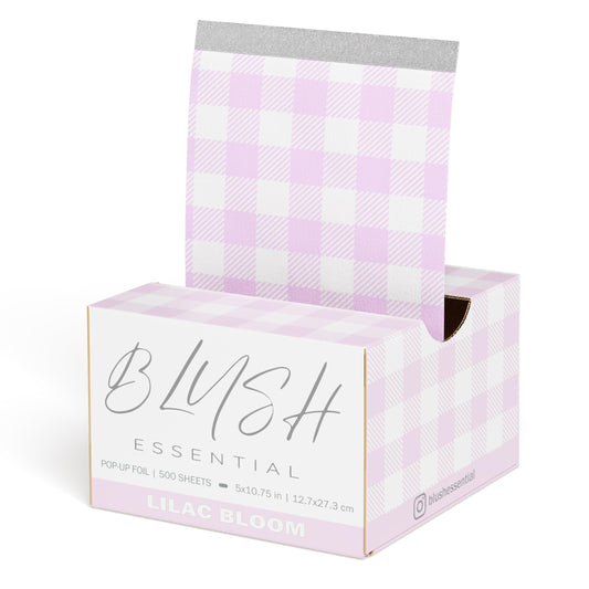 Blush Essential Lilac Bloom Design Hair Foils - Salon Foils for Coloring - Aluminum Foil Sheets for Hair,5"x10.75" 500 Sheets, Professional Hair Foils for Highlighting and Salon Use, Cute Hair Foils