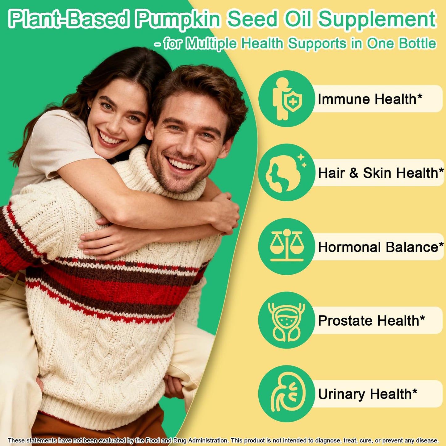 Pumpkin Seed Oil with Saw Palmetto Drops-High Concentrated Pumpkin Seeds Oil Supplement for Hair, Bladder & Prostate Health丨 Cold Pressed, High Absorption Liquid for Women & Men丨NON-GMO, Vegan, 2Fl Oz