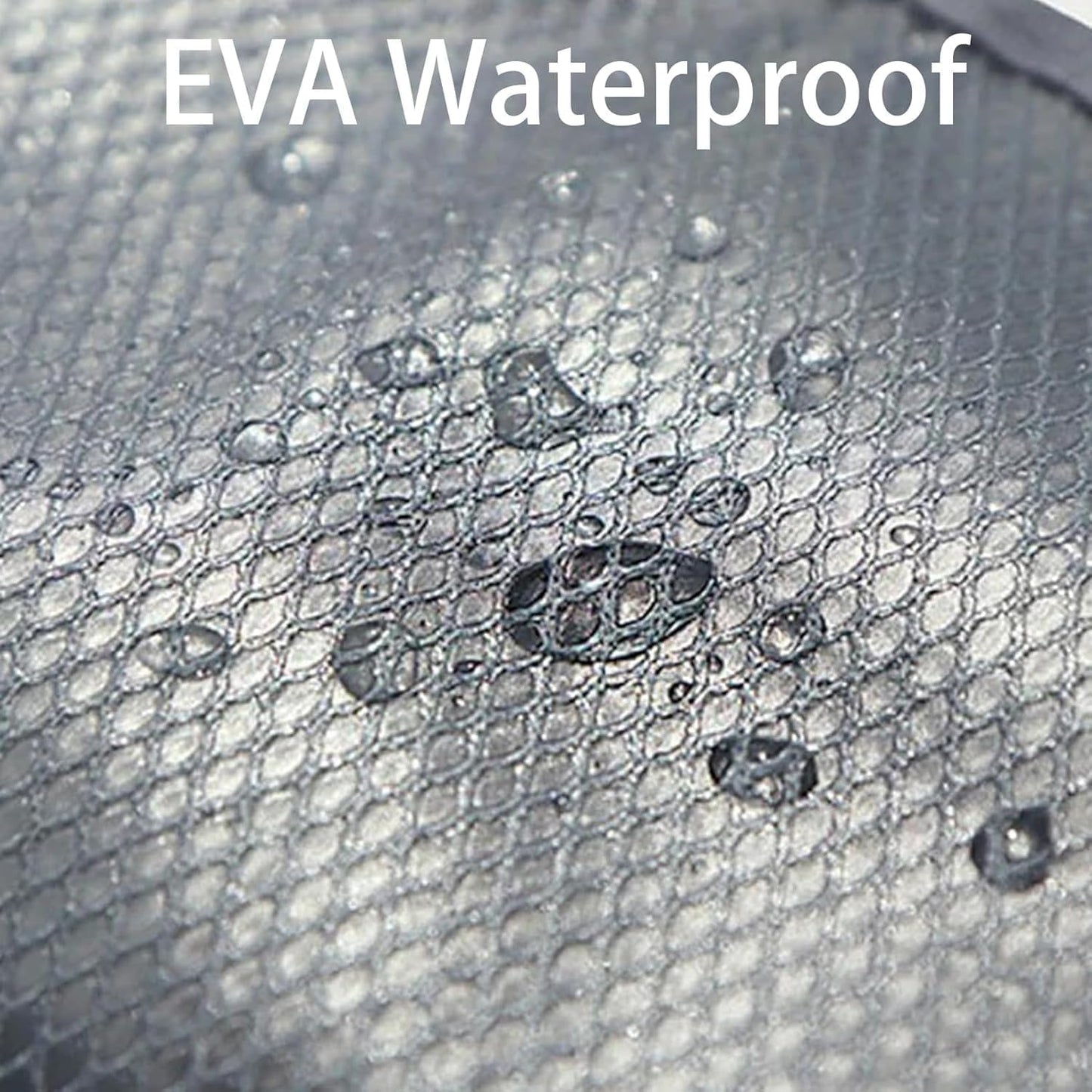 LILVEYUme Standing Travel Toiletry Bag, Portable Lightweight EVA Mesh Clear Cosmetic Organizer, Waterproof Foldable Hanging Storage Bag for Toothbrush & Toiletries (Gray, White)
