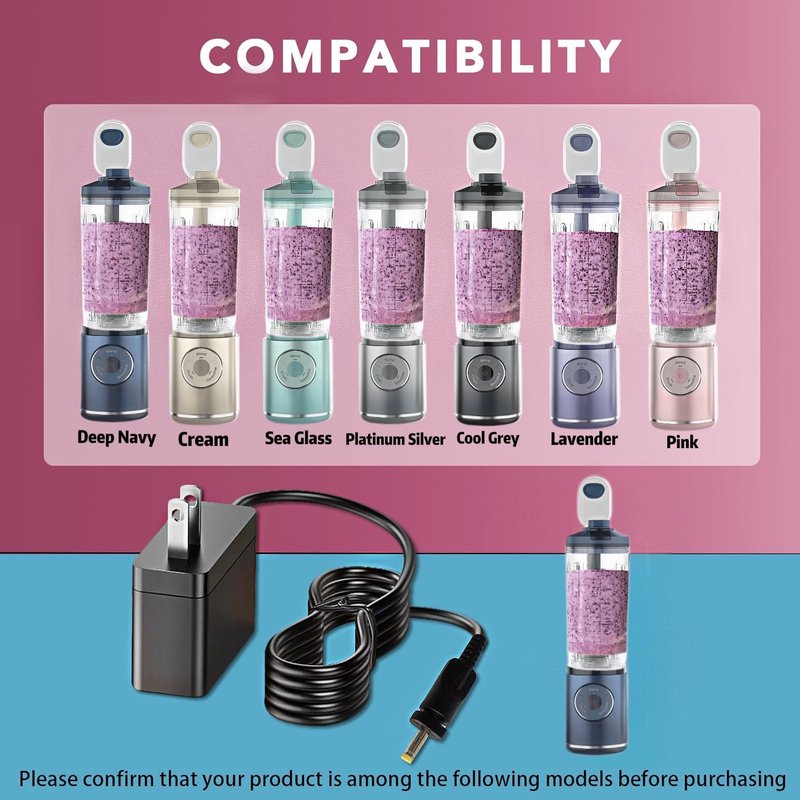 For Ninja Blast Max Portable Blender BC251, BC200, BC200GY, BC200LD, BC251LD Replacement Charging Cord Personal Smoothies Power Adapter