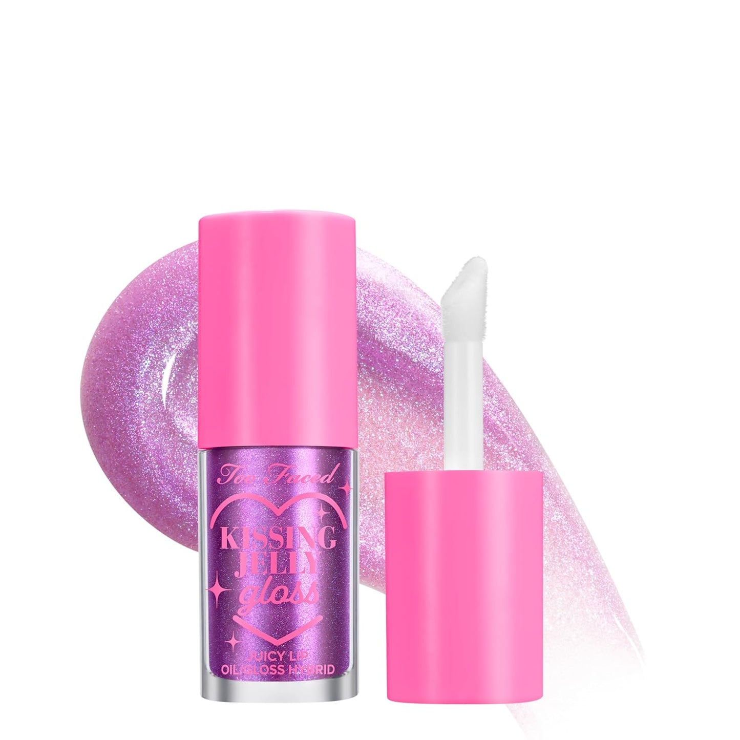 Too Faced Kissing Jelly Lip Oil Gloss - Hydrating Lip Oil & Gloss Hybrid for Moisture & Shine