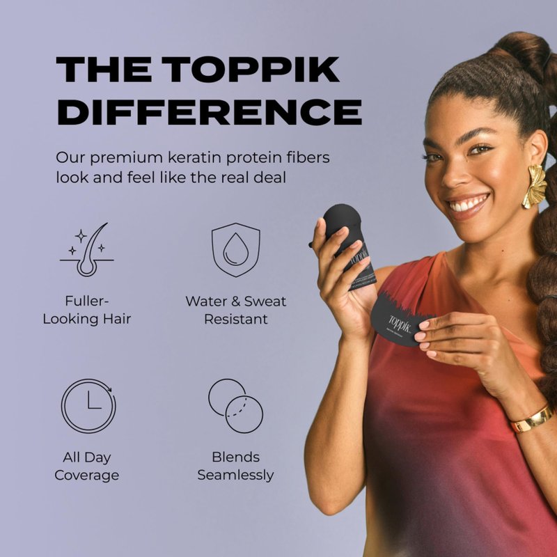 Toppik Hair Building Fibers, Auburn, 27.5g Fill In Fine or Thinning Hair, Instantly Thicker, Fuller Looking, 9 Shades for Men & Women, Keratin Protein Formula