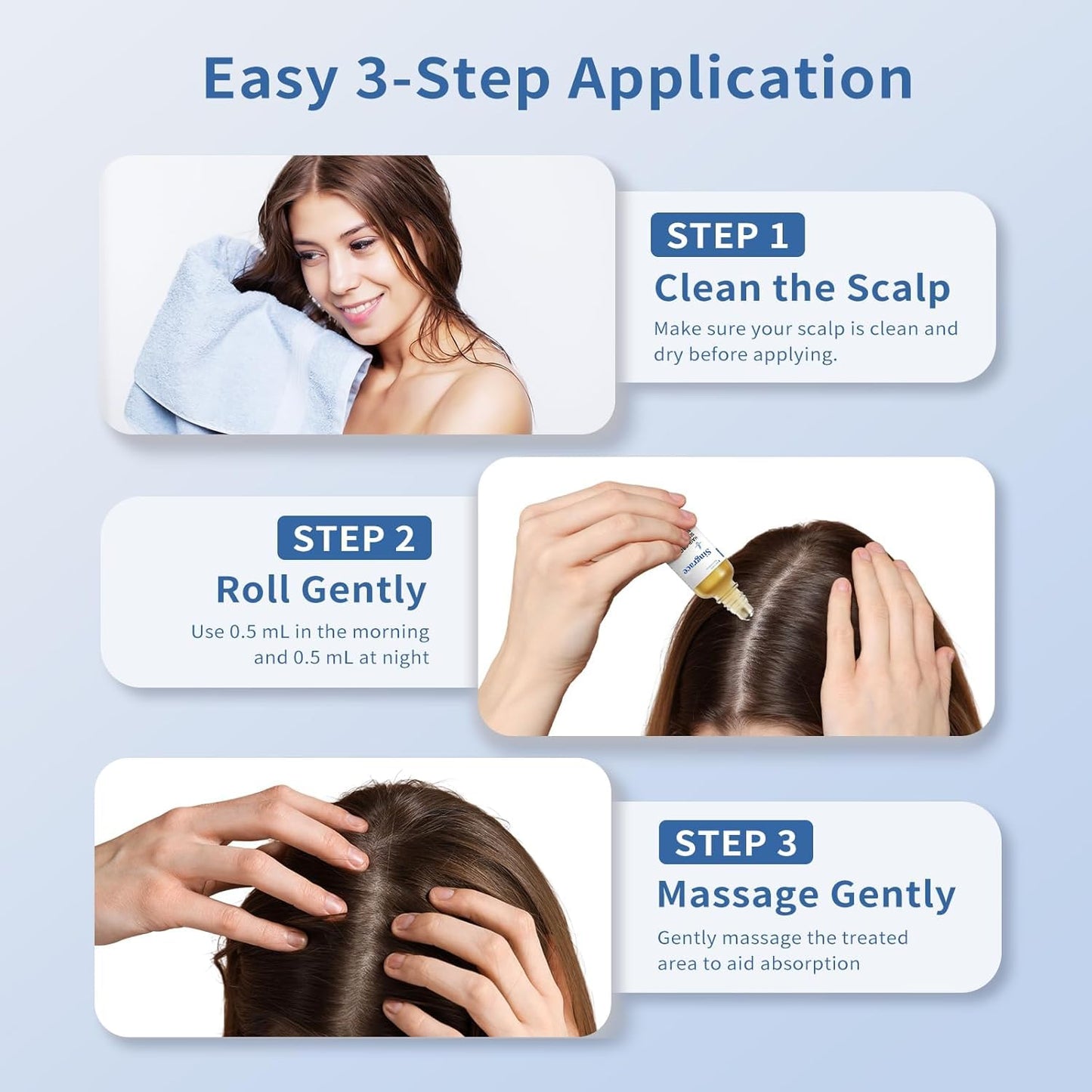 Hair Growth Serum for Thinning Hair - Strengthens & Thickens with Biotin | Fast-Absorbing Roll-On (30ml)