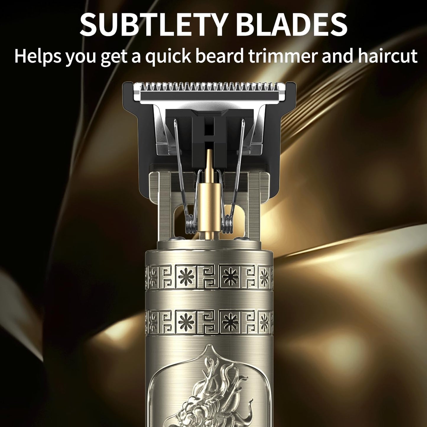 Beard Trimmer for Men - Cordless Rechargeable Hair Clipper & Shaver | Barbershop Quality (Bronze)