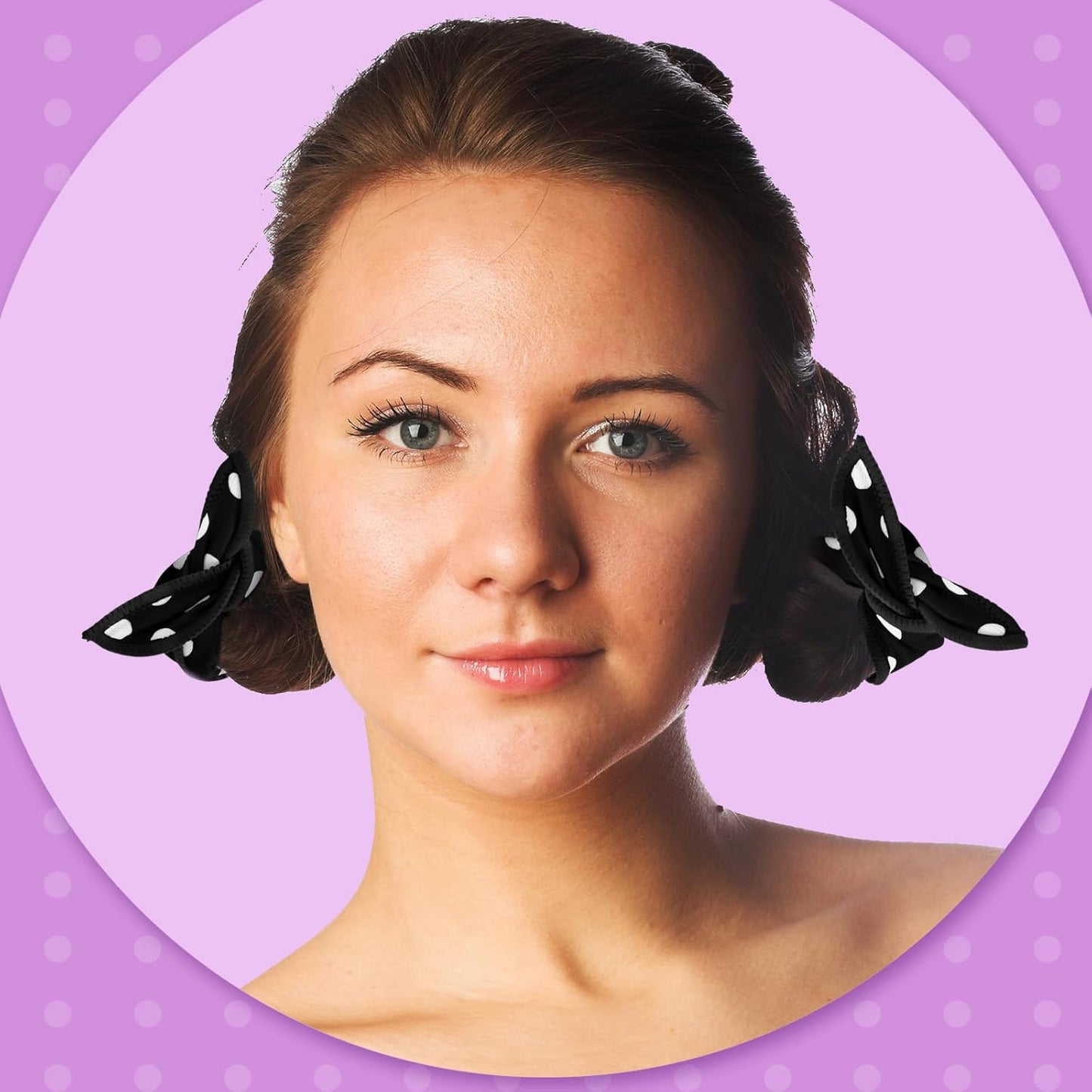 Soft Curlers Hair Rollers - 40 Pieces Heatless Satin Pillow Rollers for Overnight Styling | Black