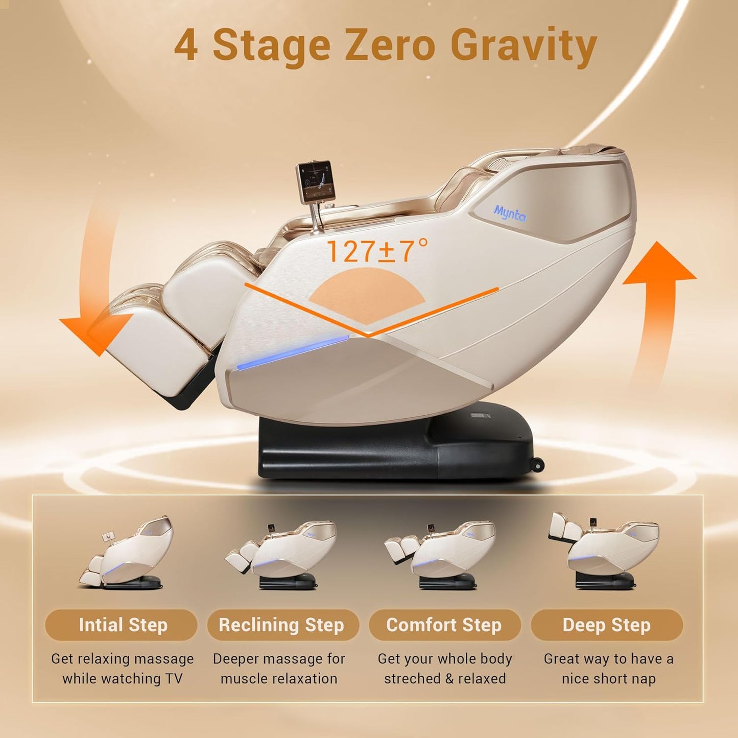 Full Body Massage Chair with Heat - Zero Gravity SL-Track 3D Massage, 12 Modes & Techniques | Calf & Foot Massage, Relaxation
